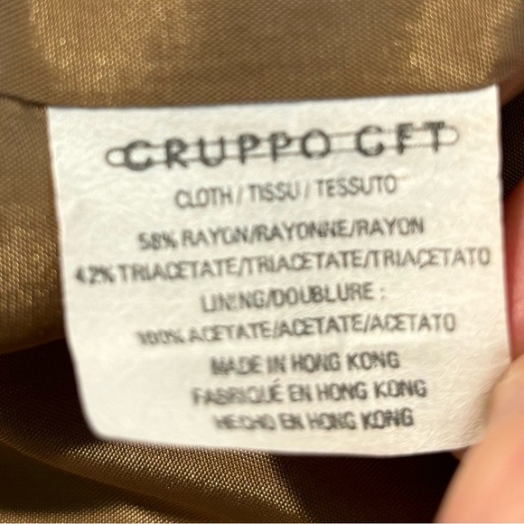 EMANUEL UNGARO Sz 12 Double Breasted Blazer Made in Honk Kong Shoulder Pads - Picture 8 of 9